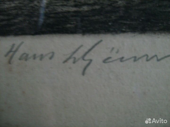 Литография старинная оригинал