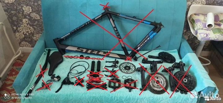 Велозапчасти, тормоза, шатуны, покрышки