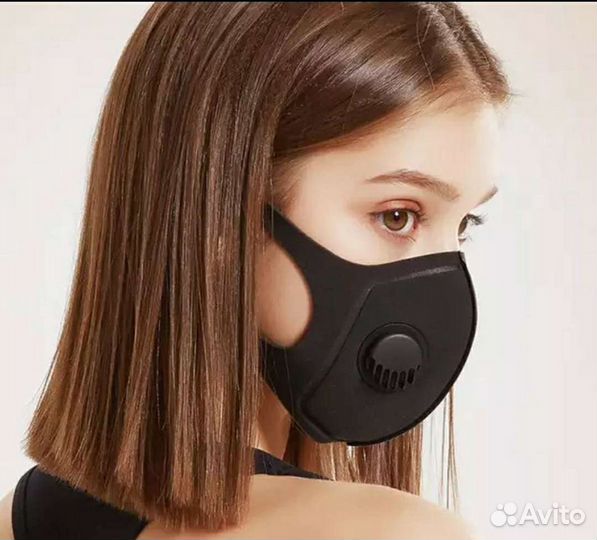 Маска защитная с клапаном, в вакуумной упаковке