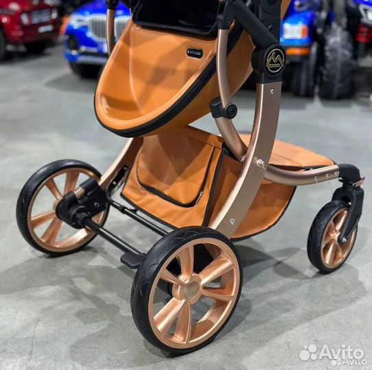 Коляска 3в1 Luxmom из экокожи