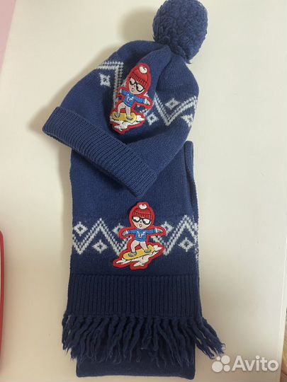 Шапочка +шарф Dolce Gabbana 48-52см кашемир