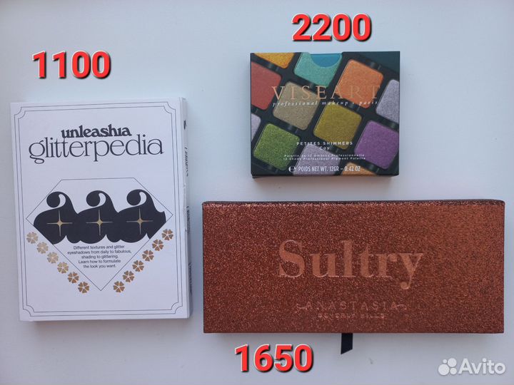 Палетки теней Viseart, ABH, Unleashia
