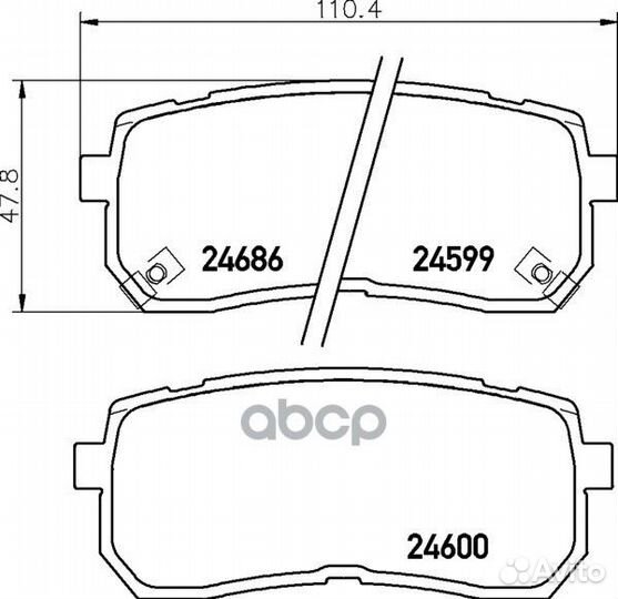 Колодки тормозные дисковые зад NP6033 nissh