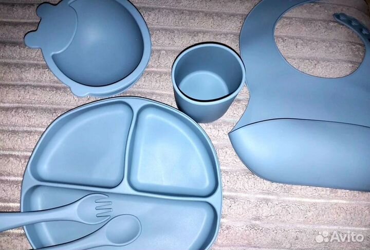 Новый Набор силиконовой посуды 6 предметов
