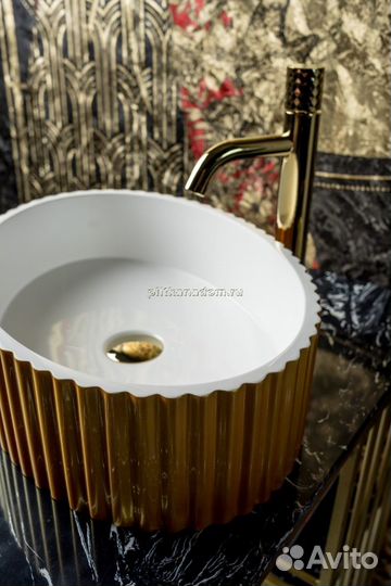 Boheme Monaco Раковина Canale рифл глянец белая