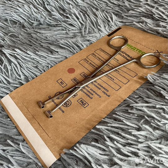 Трубчатый зажим для септума короткий 160мм