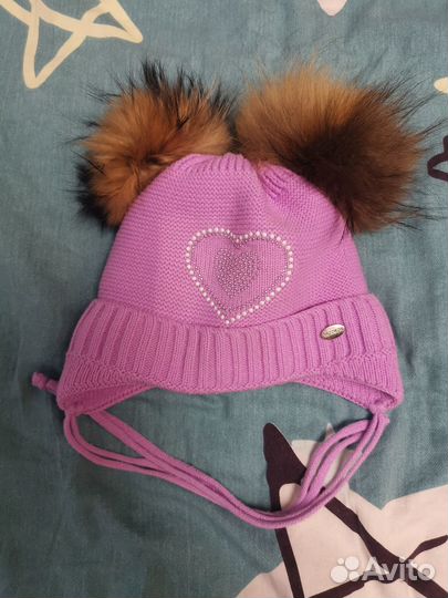 Шапки зимние для девочки 50, 52