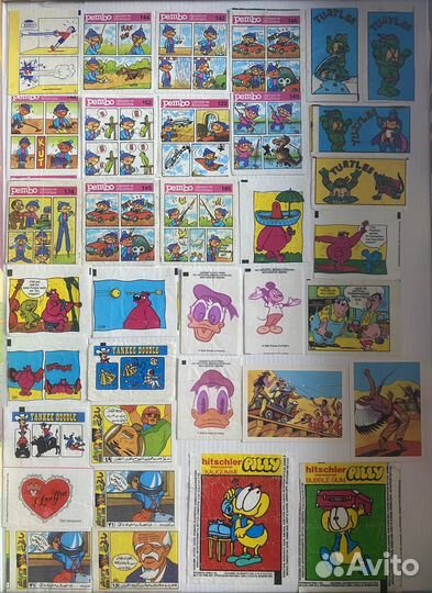 Вкладыши от жвачки ретро