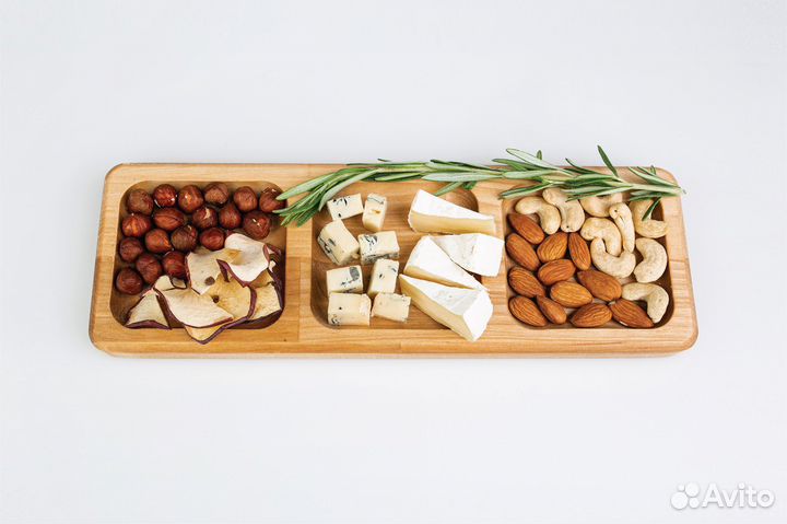 Менажница деревянная в подарочной упаковке