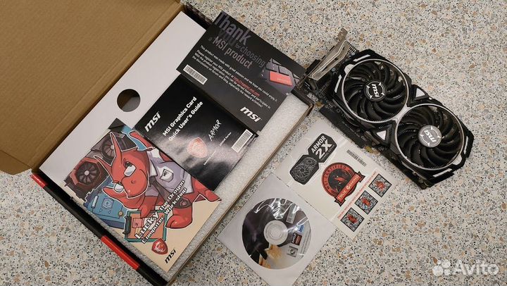 Видеокарта MSI RX570 armor 8G OC