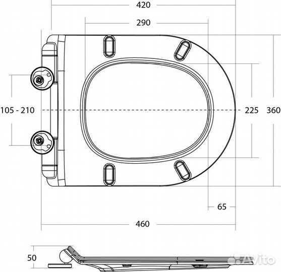 Унитаз-компакт безободковый belbagno flay-R