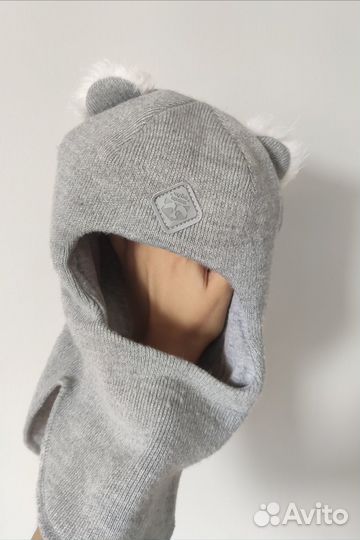 Шапка зимняя nels, шлем демисезон чудо кроха