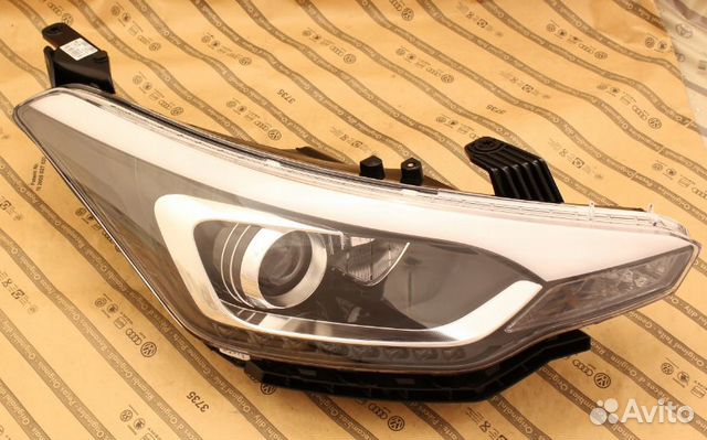 Правая фара hyundai I20 2 II 14-20 линза + LED