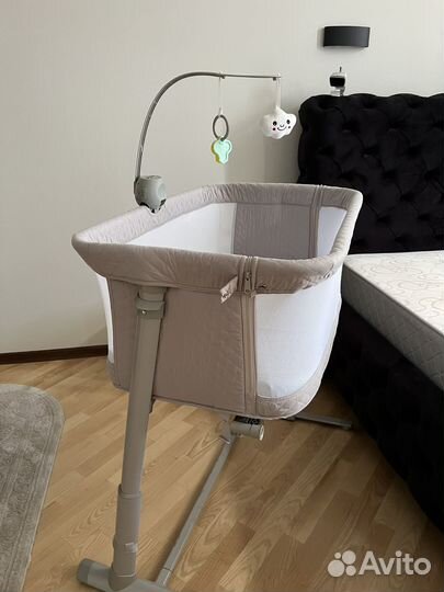 Кроватка приставная серая xiaomi ronbei