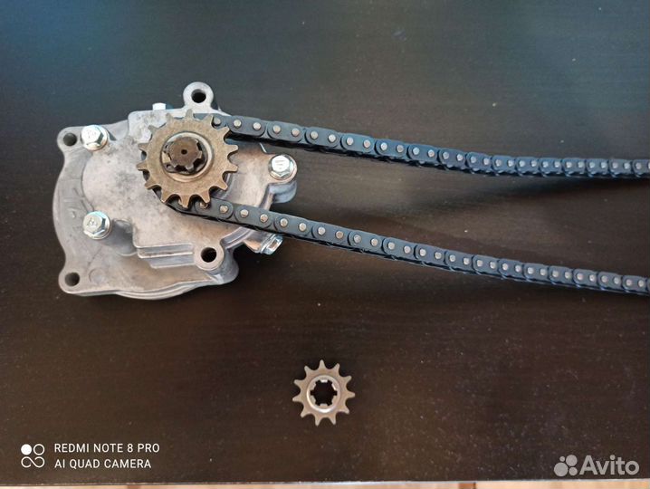 Редуктор 1:5 на двигатель триммера