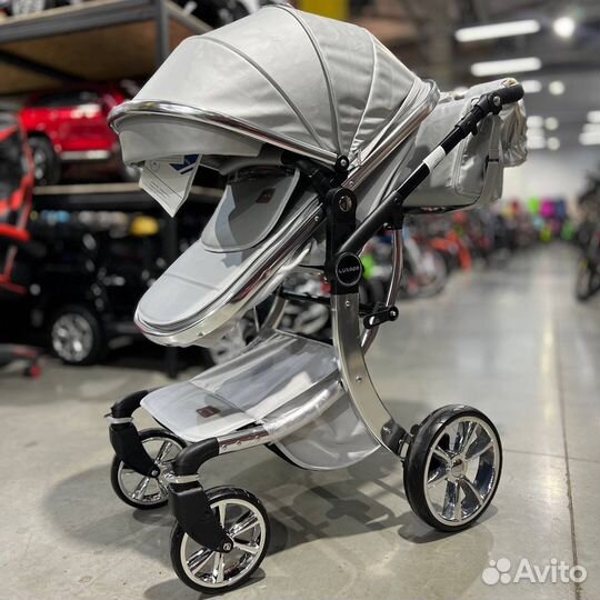Коляска 2в1 коляска 3в1 Luxmom 608 эко кожа