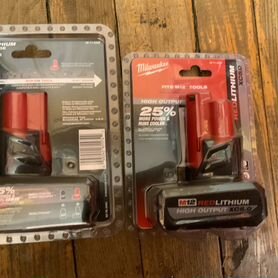 Аккумуляторы milwaukee M12 High output 2,5 и 5 ач