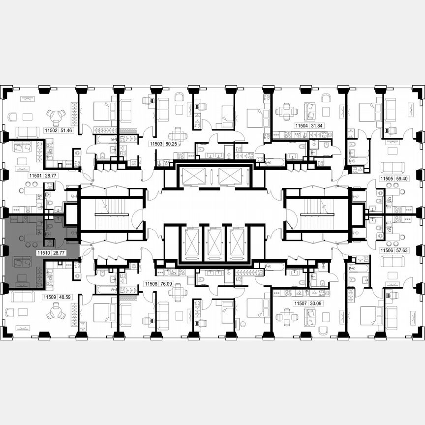 Квартира-студия, 28,8 м², 15/52 эт.