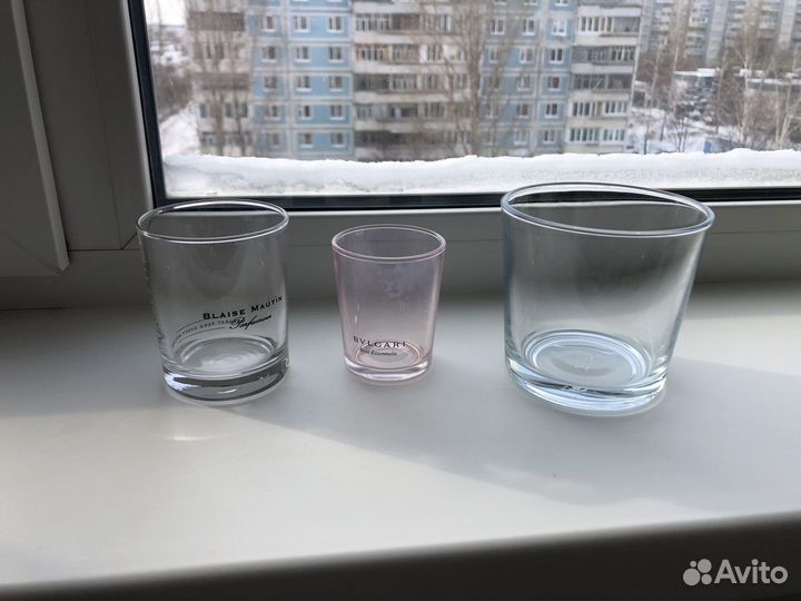 Стаканы для свечей или подсвечники 3 шт