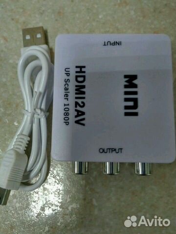 Аудио видео конвертер hdmi на RCA (тюльпаны)