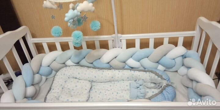 Бортик коса в кроватку