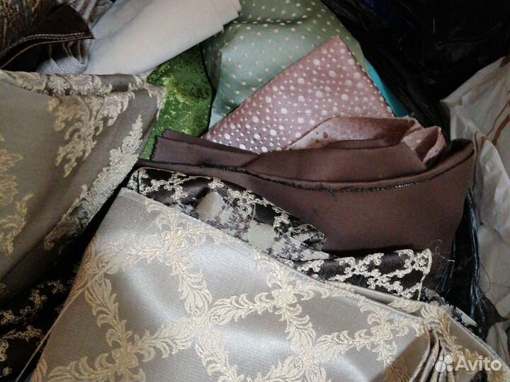 Лоскуты шторных тканей в ассортименте