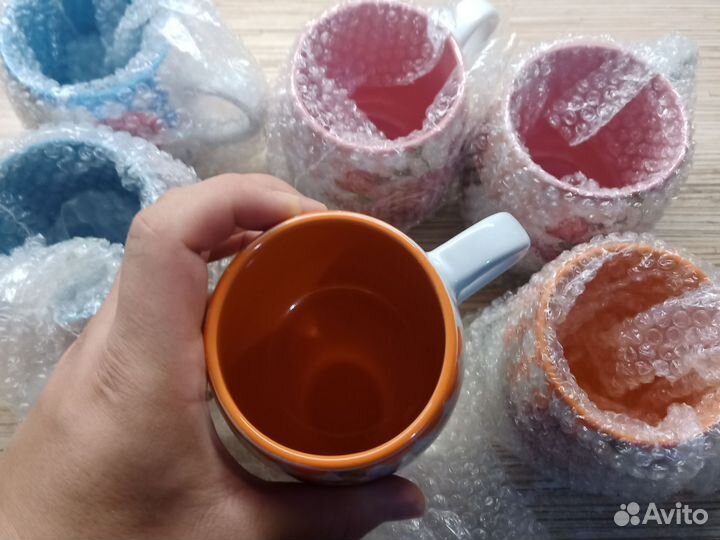 Набор кружек 6 шт с розами