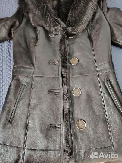 Дубленка женская 40 42 размер мех тоскана