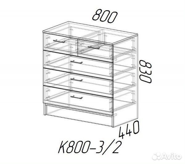 Комод К800 3/2