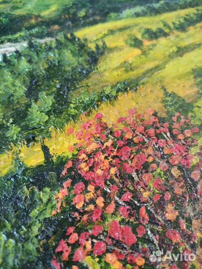 Картина масло горный пейзаж 40*50 см