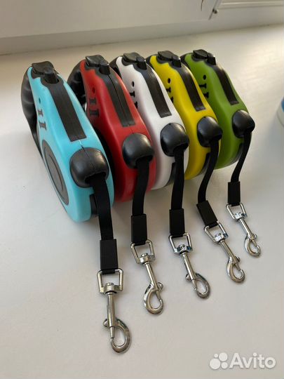 Поводок рулетка для собак и кошек 5м и 3м