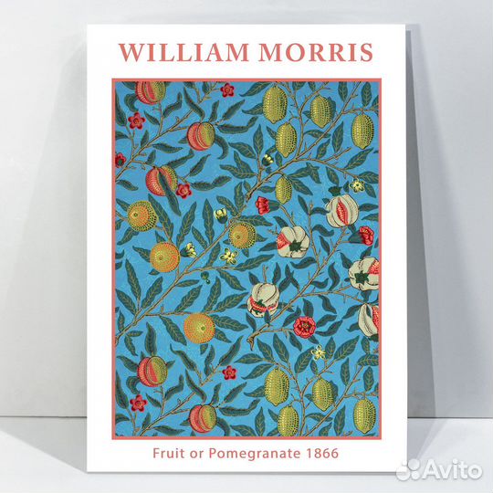 Картина Фрукты Уильям Моррис на холсте