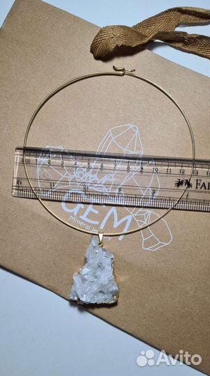 Украшение на шею (кулон Горный хрусталь на дуге)