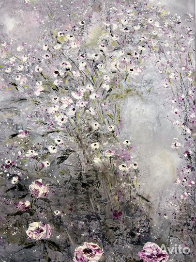 Картина маслом «весенняя россыпь»