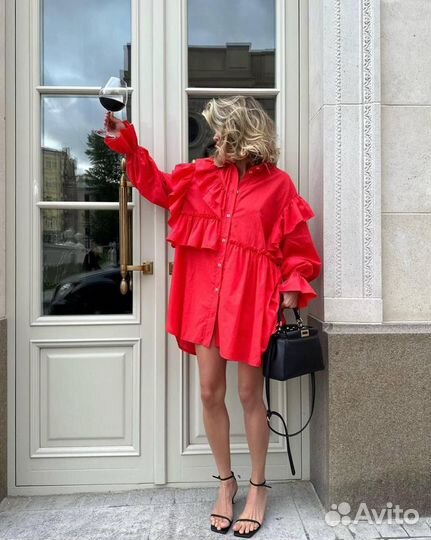 Платье рубашка единый размер