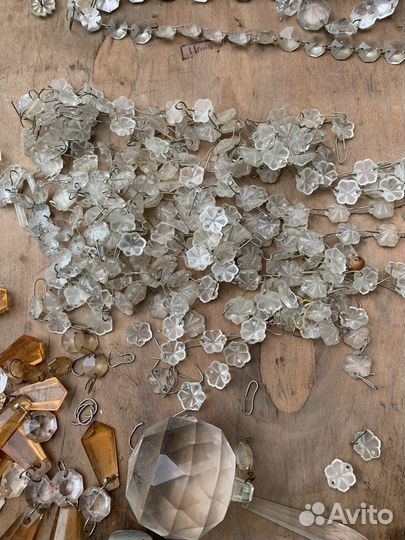 Стеклянные подвески для люстрыссср