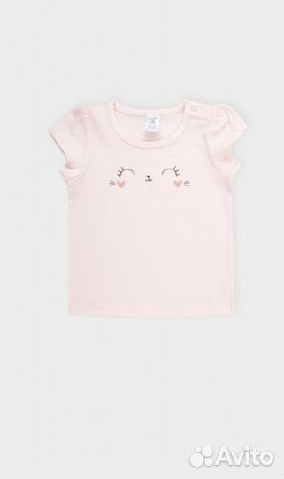Новая футболка крокид нежно-розовый мордочка