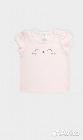 Новая футболка крокид нежно-розовый мордочка