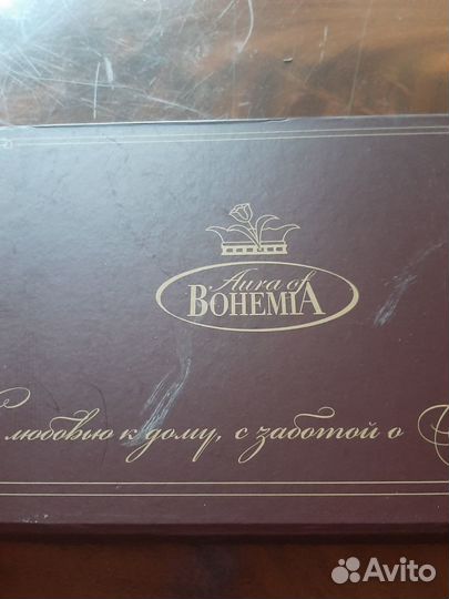 Набор для кофе 6 ложек+ щипцы Bohemia