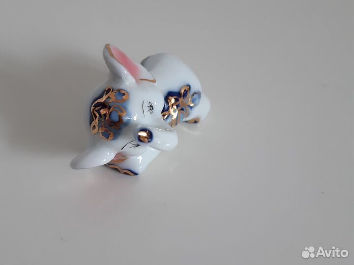 Фигурка слонёнок Керамика Гжель