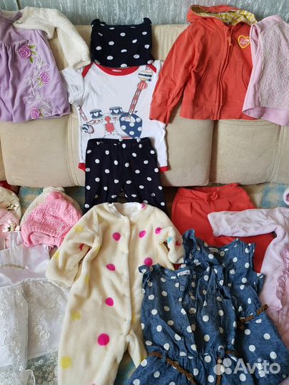 Пакет вещей на двойню или близнецов девочек от 1ме