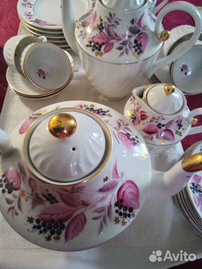 Чайный, кофейные сервизы. лфз. Черная смородина