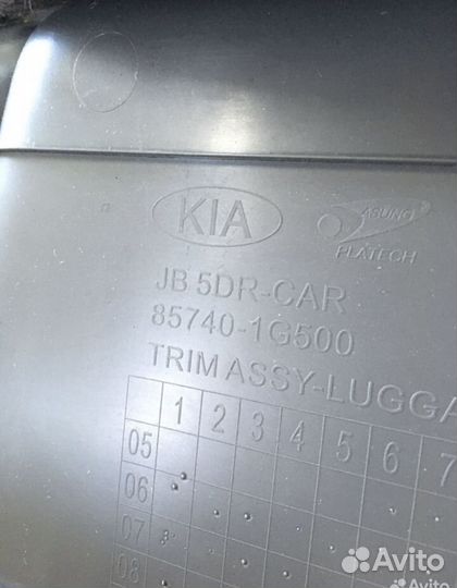 Обшивка багажника Правая хэтчбек Kia RIO 2 05-11