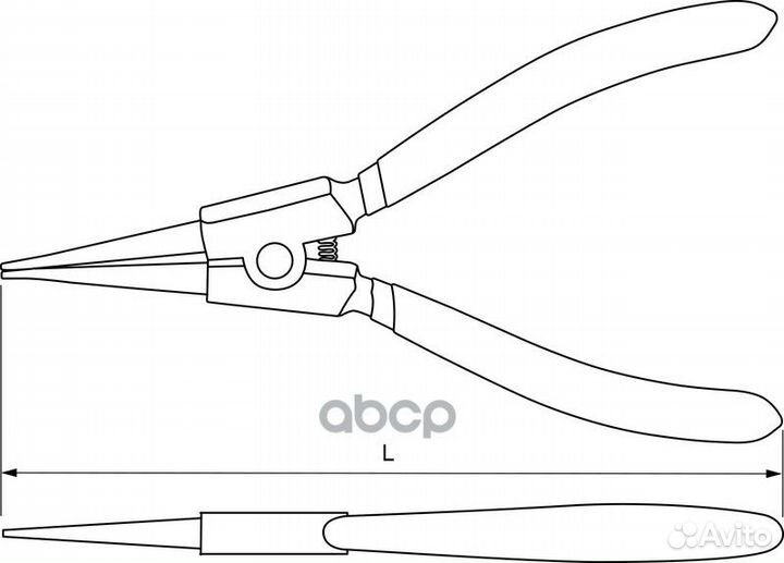 Щипцы для стопорных колец «прямой разжим», 180