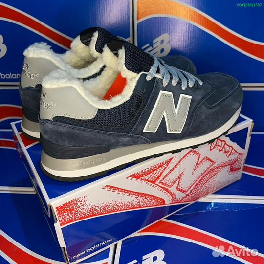 Кроссовки New Balance 574 зимние с мехом