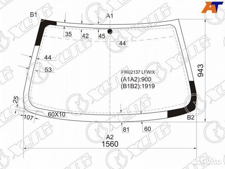 Лобовое стекло на BMW X5 E53 00-06г