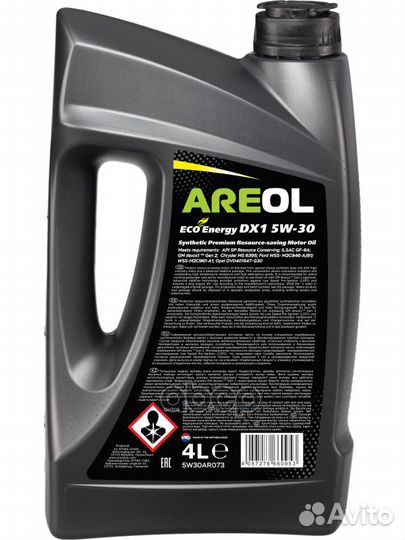 Areol ECO Energy DX1 5W30 (4L) масло моторное