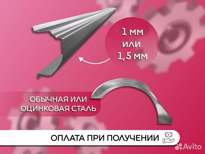 Пороги и арки на все авто Chrysler Pacifica RU рес