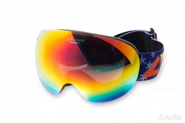 Маска Горнолыжные очки 3 слоя линз +чехол LY-100