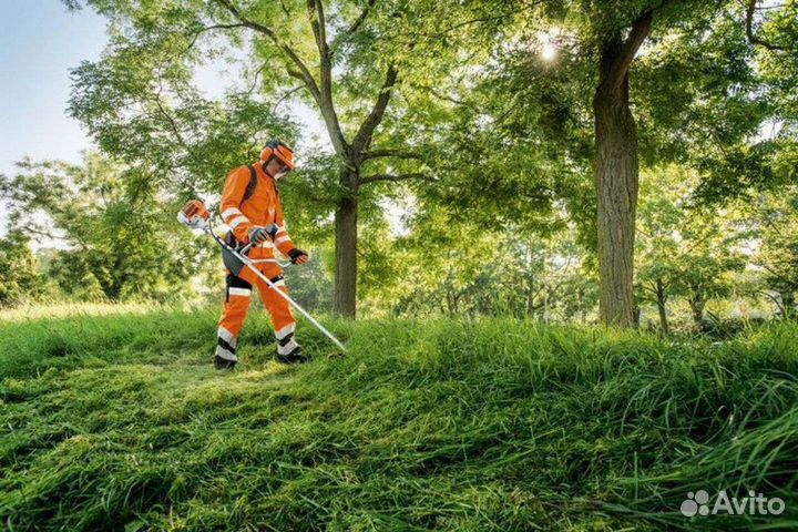 Покос травы триммером,спил деревьев,чистка участка